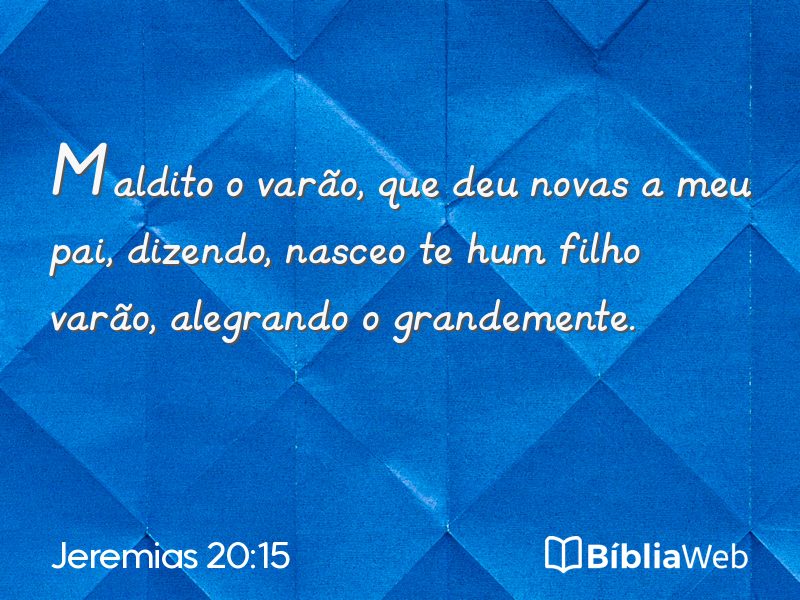 Jeremias 20:15 em imagem para compartilhar