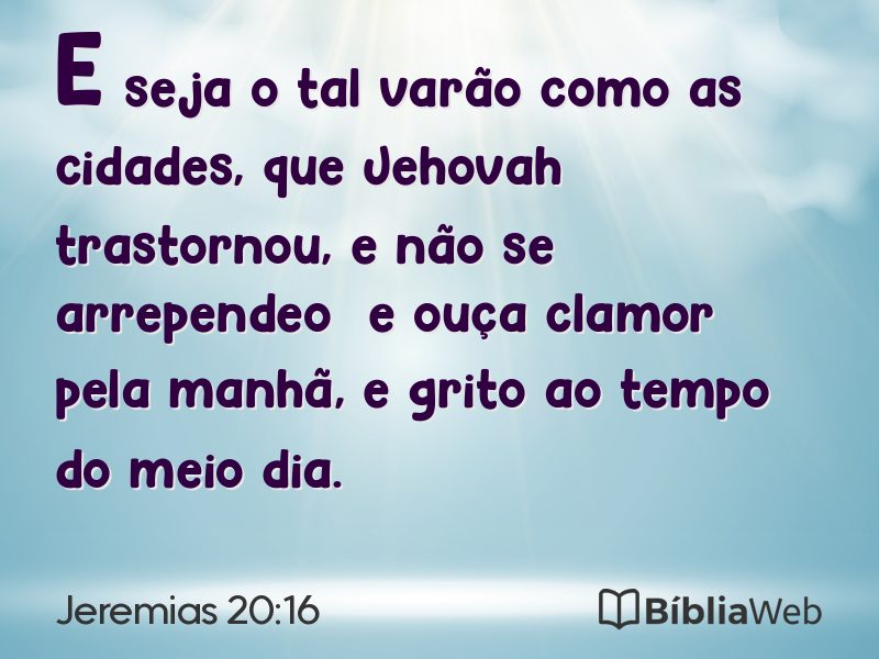 Jeremias 20:16 em imagem para compartilhar