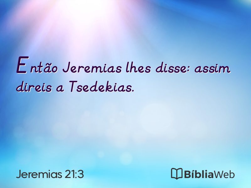 Jeremias 21:3 em imagem para compartilhar