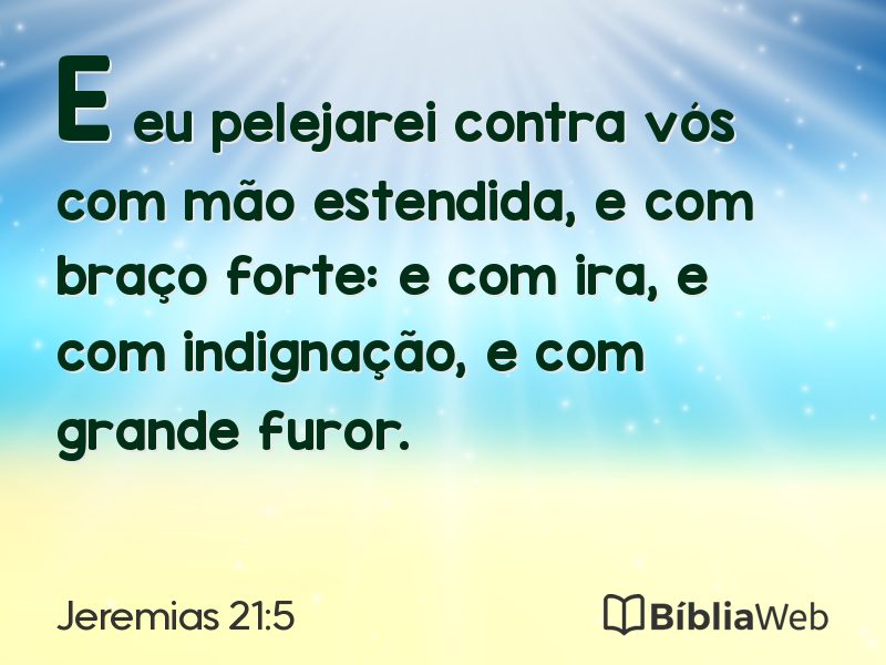 Jeremias 21:5 em imagem para compartilhar