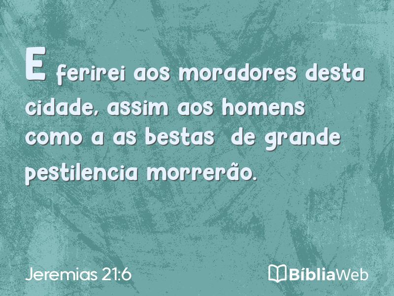 Jeremias 21:6 em imagem para compartilhar