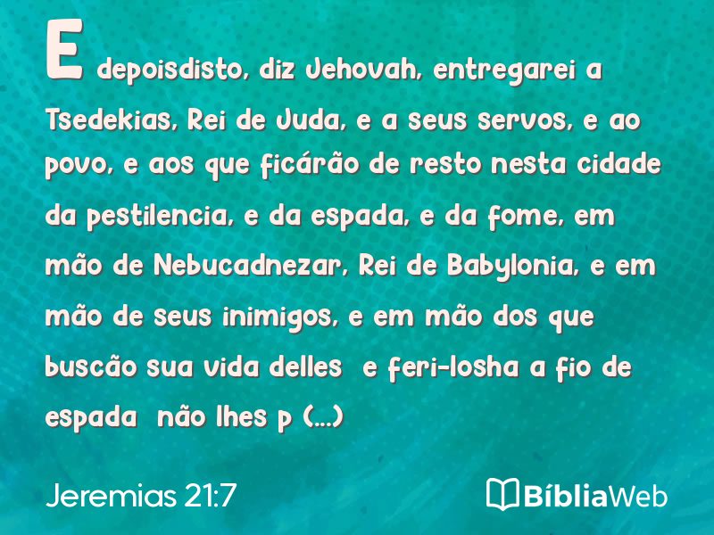 Jeremias 21:7 em imagem para compartilhar