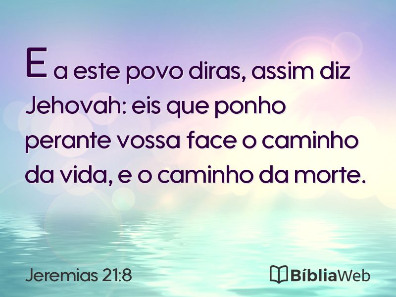 Jeremias 21:8 em imagem para compartilhar