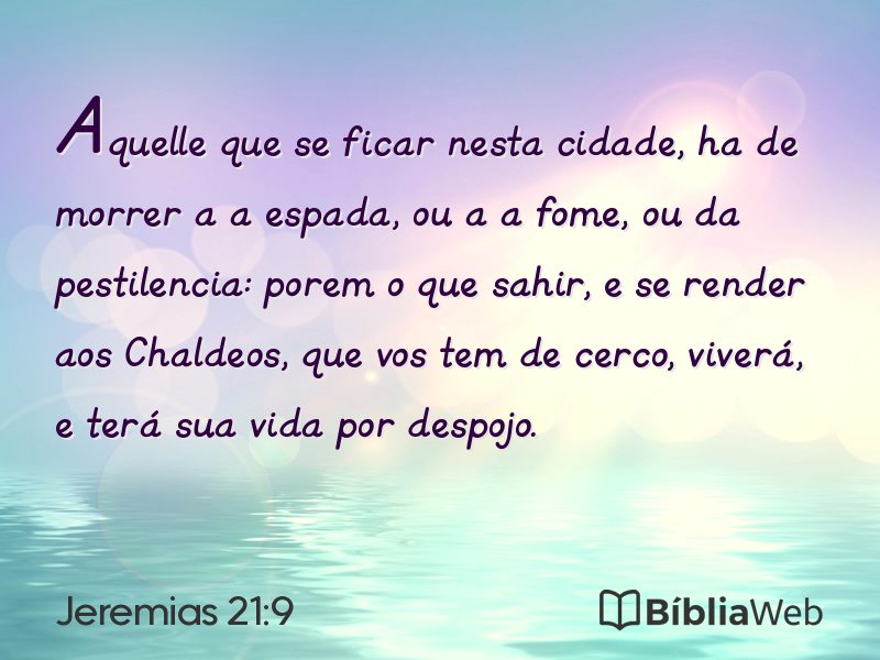 Jeremias 21:9 em imagem para compartilhar