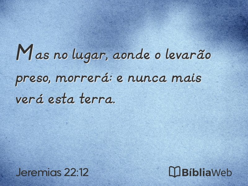 Jeremias 22:12 em imagem para compartilhar