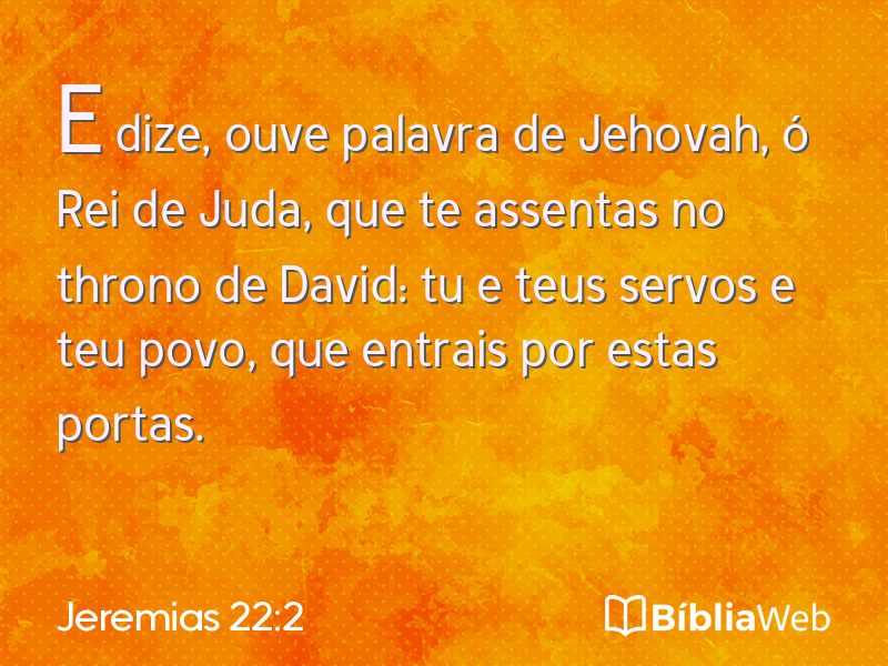 Jeremias 22:2 em imagem para compartilhar