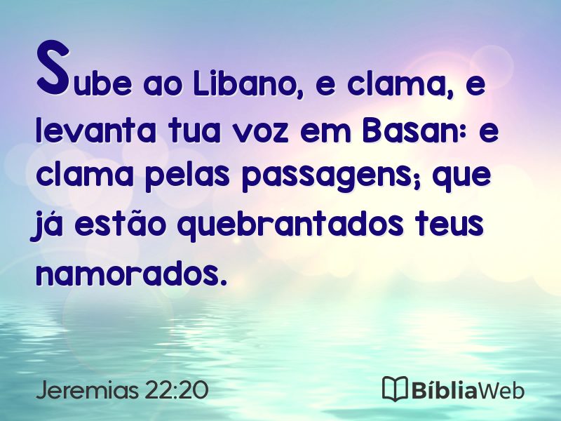 Jeremias 22:20 em imagem para compartilhar
