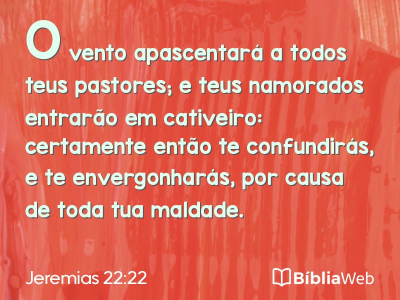 Jeremias 22:22 em imagem para compartilhar