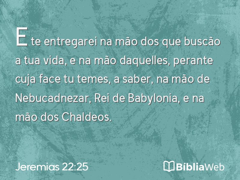 Jeremias 22:25 em imagem para compartilhar