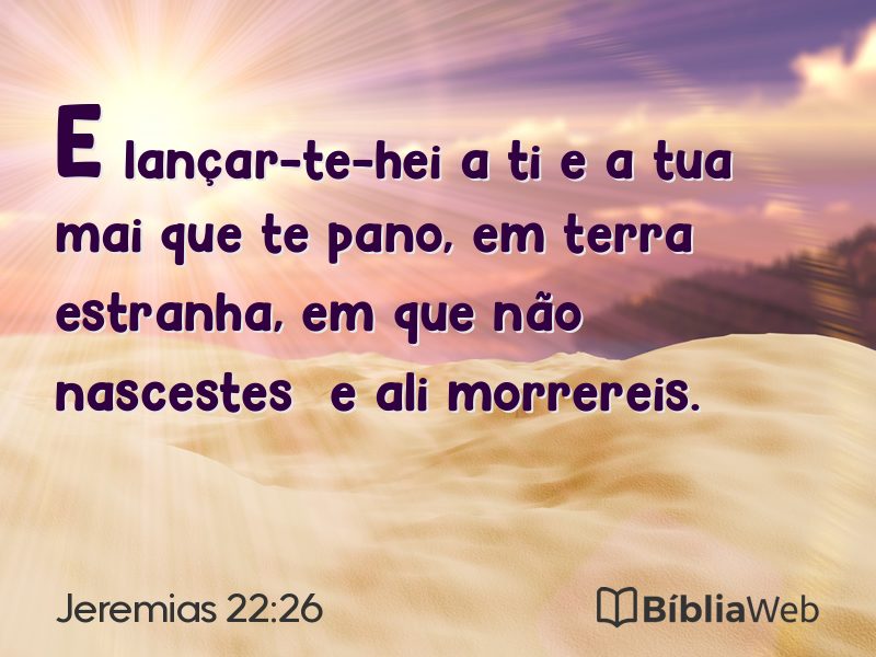 Jeremias 22:26 em imagem para compartilhar