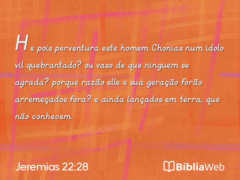 Jeremias 22:28 em imagem para compartilhar