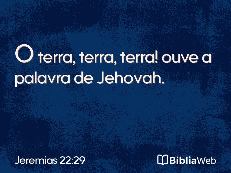 Jeremias 22:29 em imagem para compartilhar
