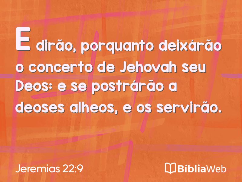 Jeremias 22:9 em imagem para compartilhar