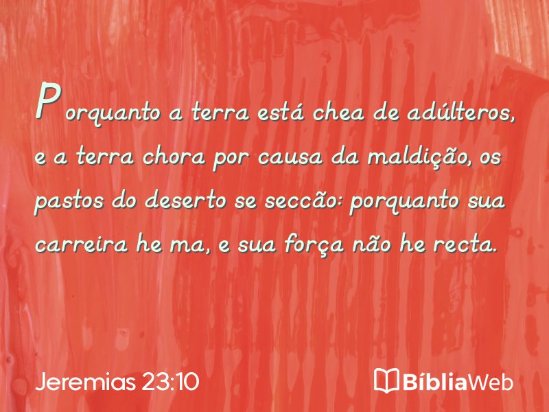 Jeremias 23:10 em imagem para compartilhar