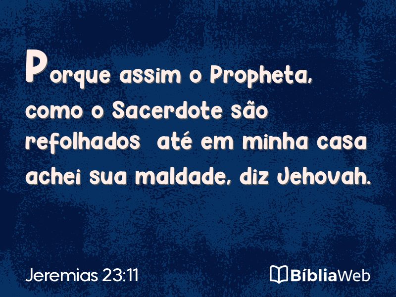 Jeremias 23:11 em imagem para compartilhar