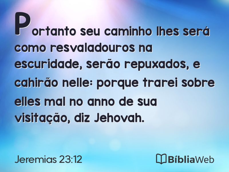 Jeremias 23:12 em imagem para compartilhar