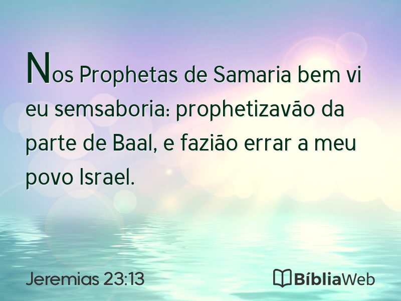 Jeremias 23:13 em imagem para compartilhar