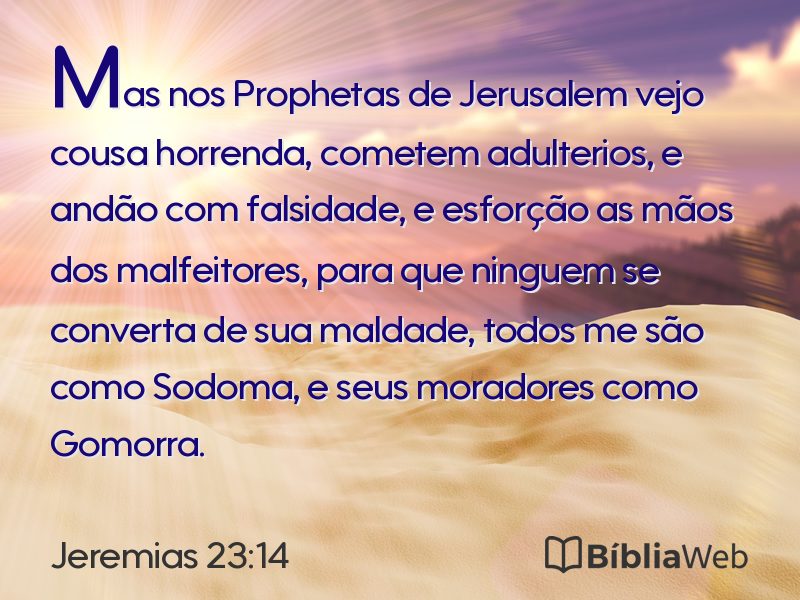 Jeremias 23:14 em imagem para compartilhar