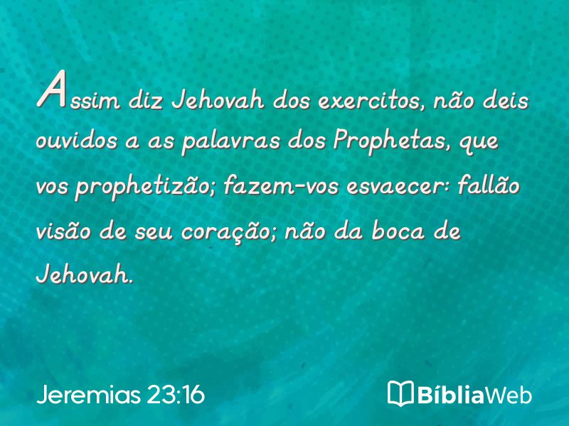 Jeremias 23:16 em imagem para compartilhar