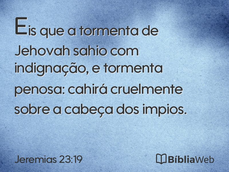 Jeremias 23:19 em imagem para compartilhar