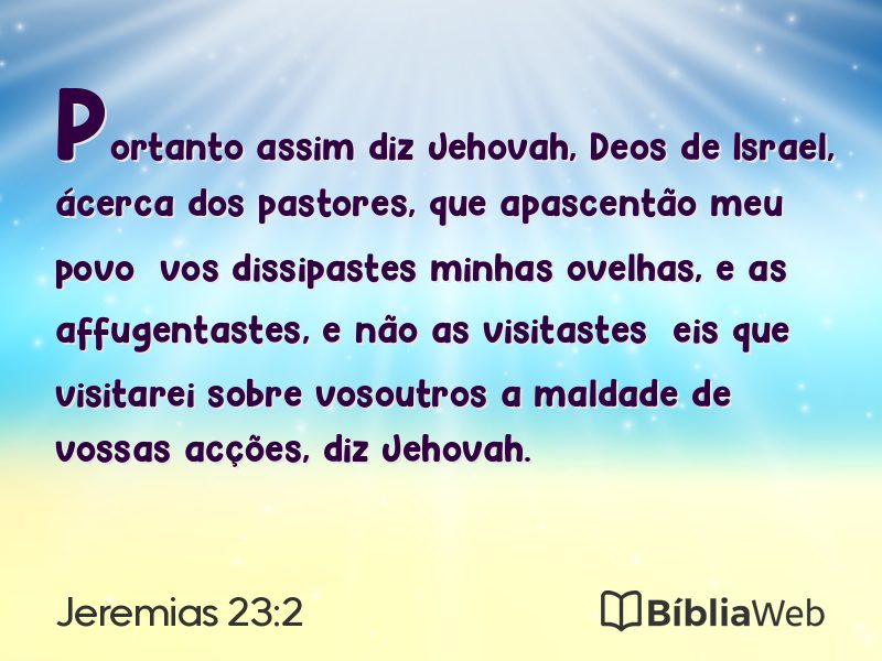 Jeremias 23:2 em imagem para compartilhar