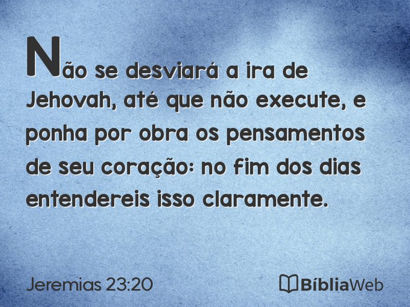 Jeremias 23:20 em imagem para compartilhar