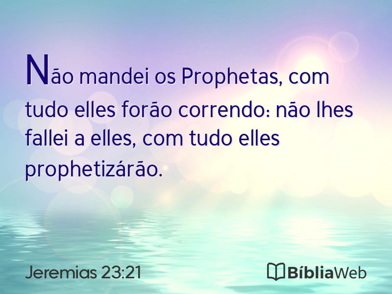 Jeremias 23:21 em imagem para compartilhar