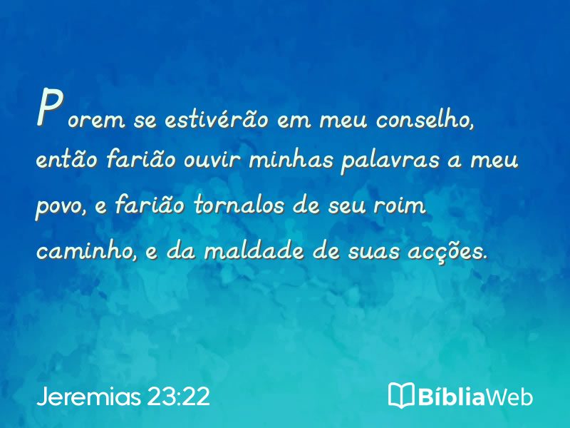 Jeremias 23:22 em imagem para compartilhar