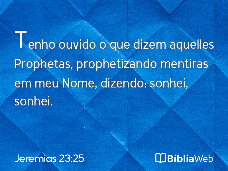 Jeremias 23:25 em imagem para compartilhar