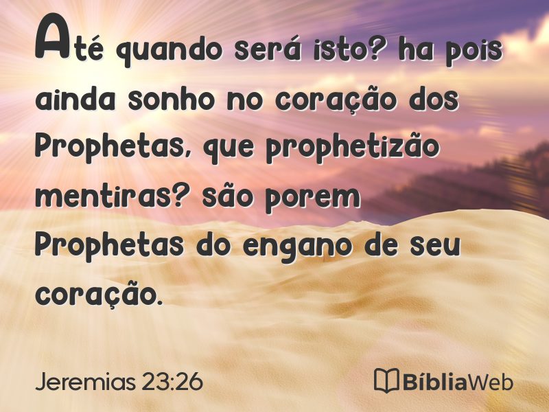 Jeremias 23:26 em imagem para compartilhar
