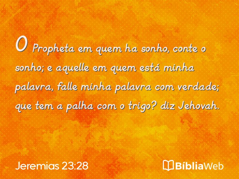 Jeremias 23:28 em imagem para compartilhar