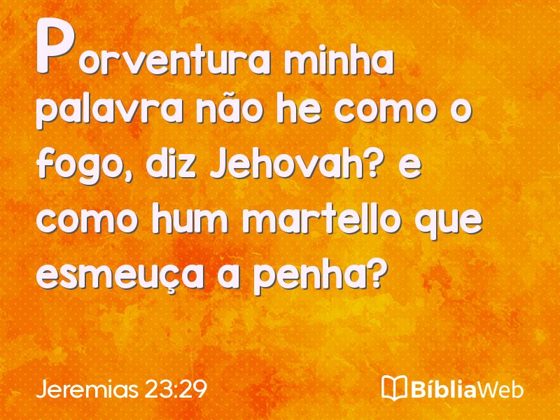 Jeremias 23:29 em imagem para compartilhar