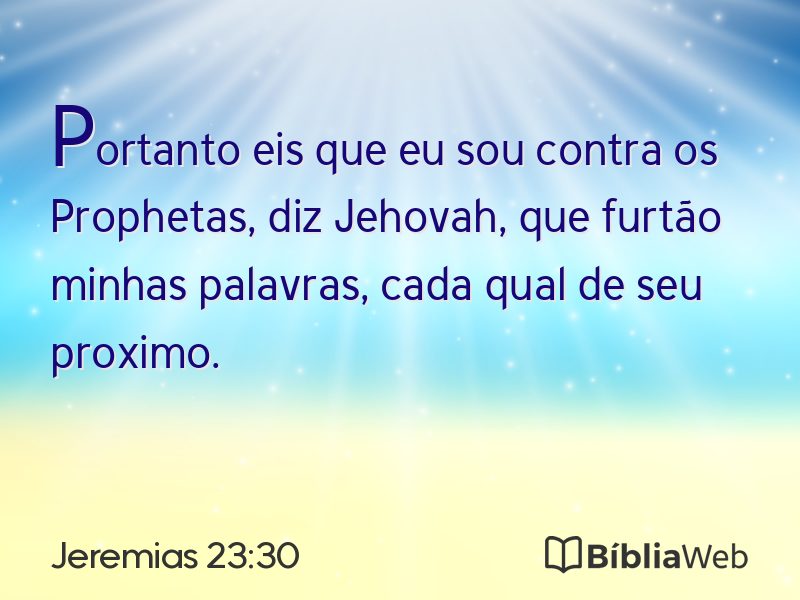 Jeremias 23:30 em imagem para compartilhar