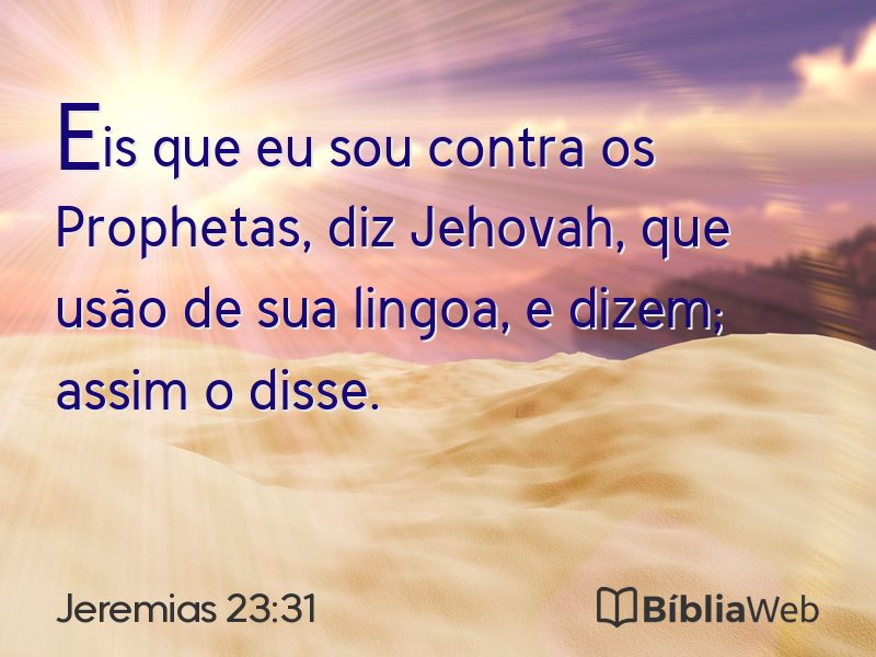 Jeremias 23:31 em imagem para compartilhar