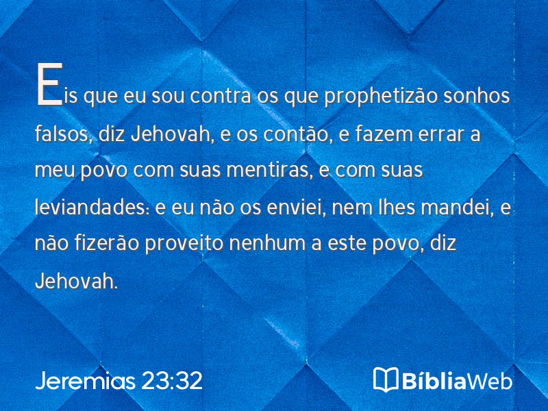 Jeremias 23:32 em imagem para compartilhar