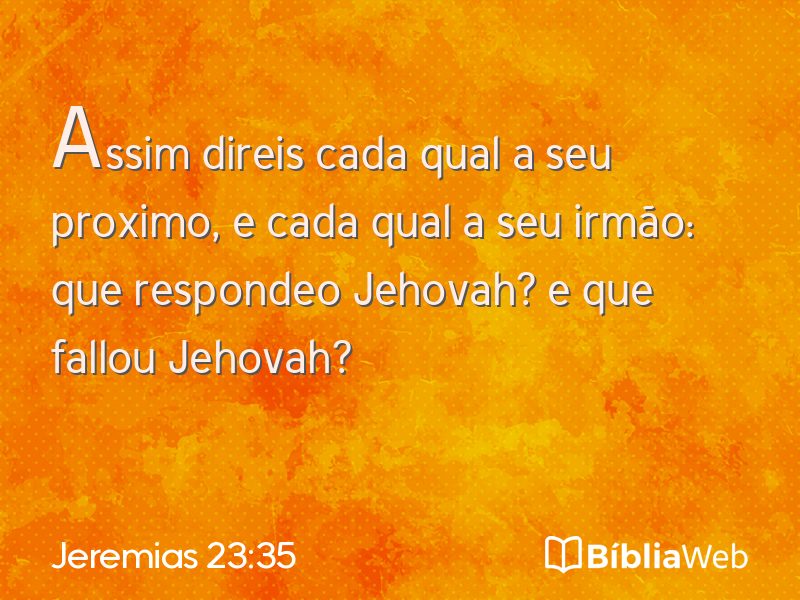 Jeremias 23:35 em imagem para compartilhar
