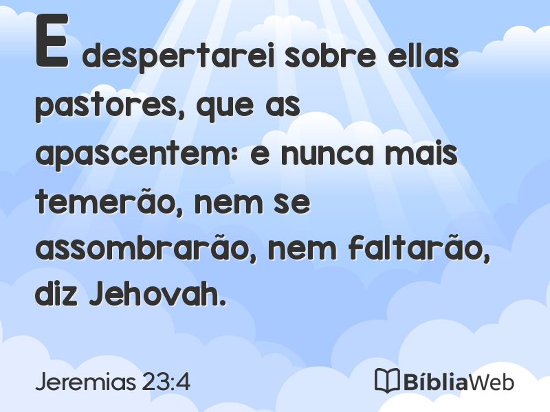 Jeremias 23:4 em imagem para compartilhar