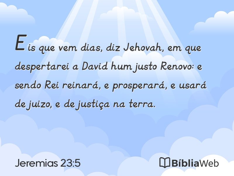 Jeremias 23:5 em imagem para compartilhar