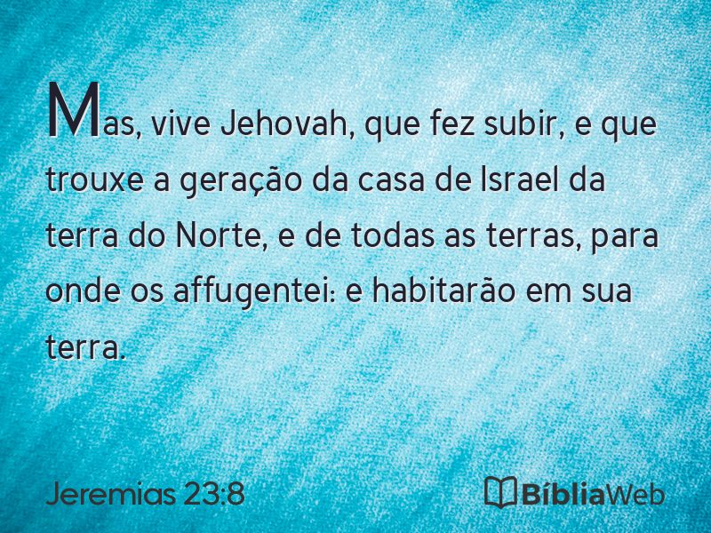 Jeremias 23:8 em imagem para compartilhar