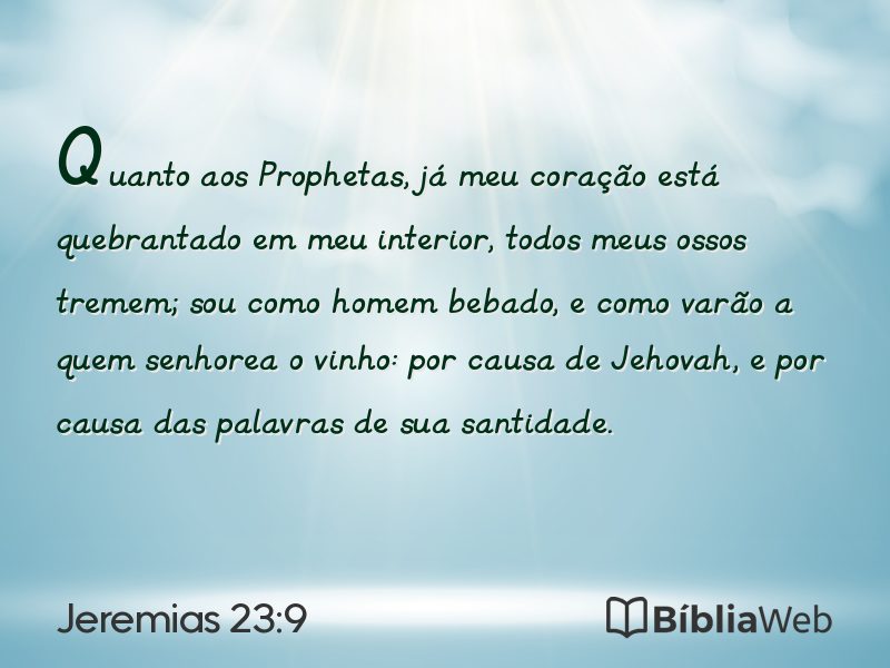 Jeremias 23:9 em imagem para compartilhar