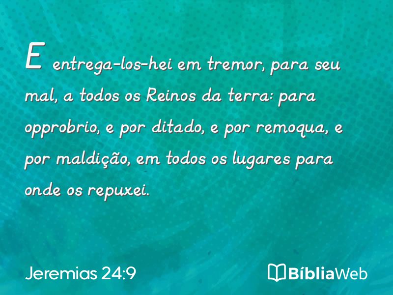 Jeremias 24:9 em imagem para compartilhar