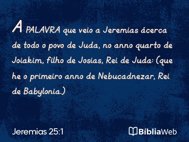Jeremias 25:1 em imagem para compartilhar