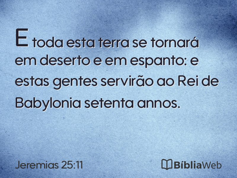 Jeremias 25:11 em imagem para compartilhar