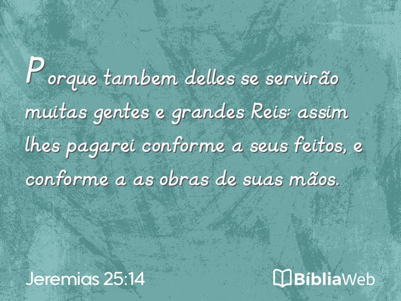 Jeremias 25:14 em imagem para compartilhar