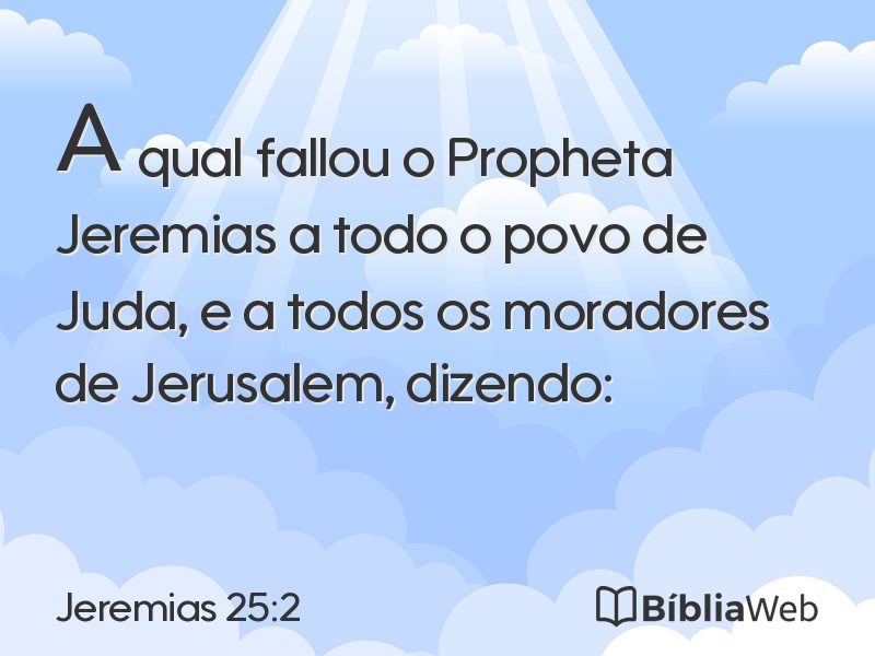 Jeremias 25:2 em imagem para compartilhar