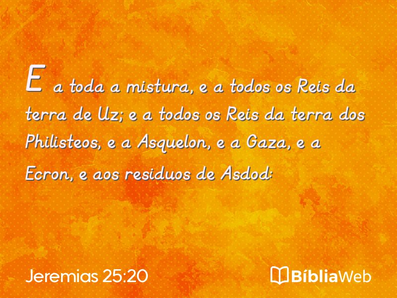 Jeremias 25:20 em imagem para compartilhar