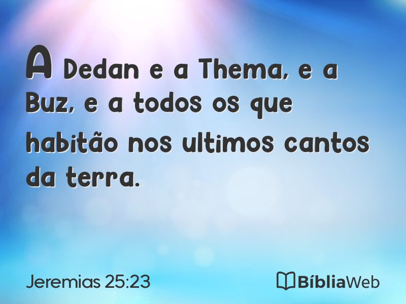 Jeremias 25:23 em imagem para compartilhar