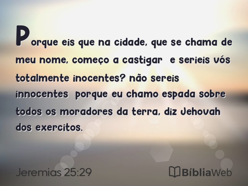 Jeremias 25:29 em imagem para compartilhar