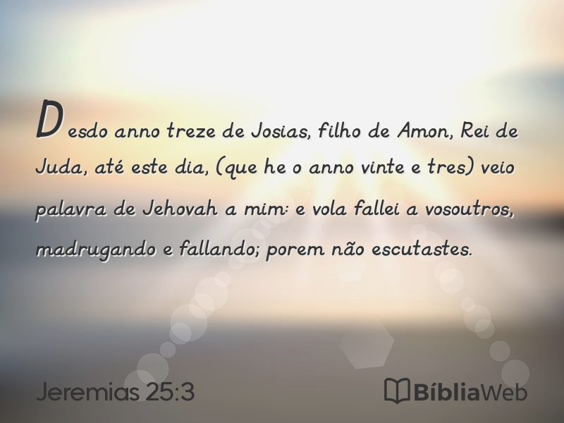 Jeremias 25:3 em imagem para compartilhar