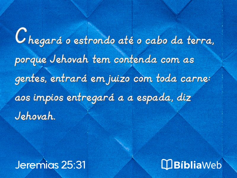 Jeremias 25:31 em imagem para compartilhar
